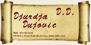 Đurđa Dujović vizit kartica